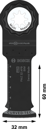 Hoja de corte por inmersión Bosch PRO PAIZ 32 APB, 32x60 mm.